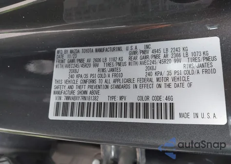 2024 Mazda Cx-50 2.5 Turbo from USA, damaged, VIN 7MMVABXY7RN181382
